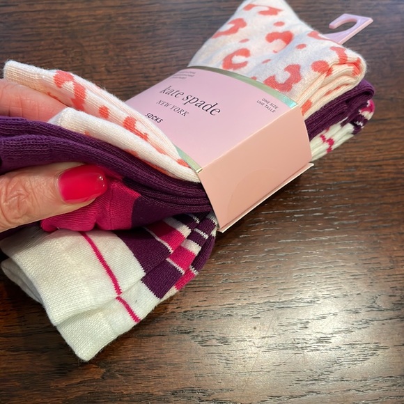 NWT ♠️ Kate Spade ♠️ Socks 🧦 3 Pack - Picture 3 of 5